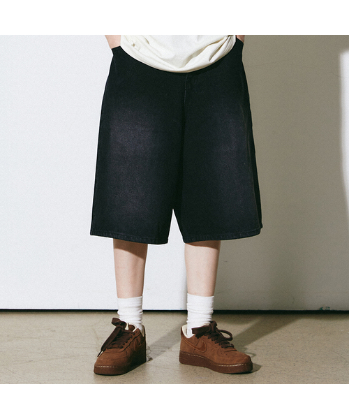 GAKKAI UNIONS(ガッカイユニオンズ)の「デニムバミューダパンツブラック(その他パンツ・レディース・その他・SMALL/MEDIUM/LARGE)」の1枚目の写真