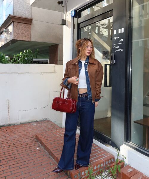 GLOWNY（グロウニ―）の「901 LOW-RISE WIDE LEG JEANS (DEEP BLUE)（デニムパンツ・レディース・その他・MEDIUM/LARGE/X-SMALL）」の13枚目の写真