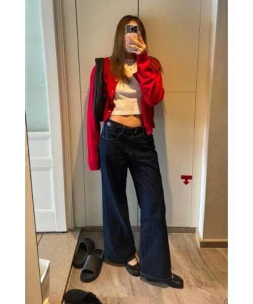 GLOWNY（グロウニ―）の「901 LOW-RISE WIDE LEG JEANS (DEEP BLUE)（デニムパンツ・レディース・その他・MEDIUM/LARGE/X-SMALL）」の19枚目の写真