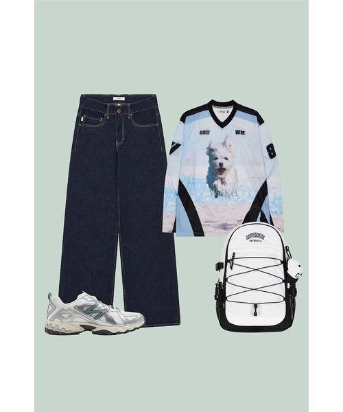 GLOWNY（グロウニ―）の「901 LOW-RISE WIDE LEG JEANS (DEEP BLUE)（デニムパンツ・レディース・その他・MEDIUM/LARGE/X-SMALL）」の22枚目の写真