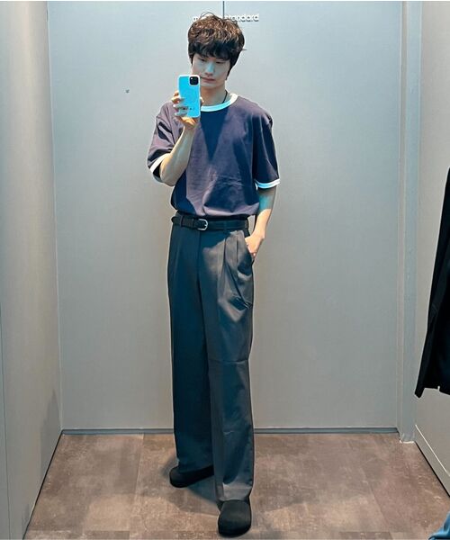 MUSINSA STANDARD（ムシンサスタンダード）の「リラックスドリンガーTシャツ [ネイビー]（Tシャツ/カットソー・メンズ・その他・SMALL/MEDIUM/LARGE/X-LARGE/XX-LARGE/XXX-LARGE）」の6枚目の写真