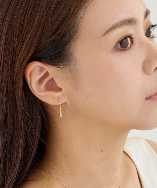 CALIN　STANDARD（カリンスタンダード）の「◆金属アレルギー対応◆◆made in japan◆ビジュードロップ　フックピアス（ピアス（両耳用）・レディース・ゴールド/ピンクゴールド/シルバー・FREE）」の8枚目の写真