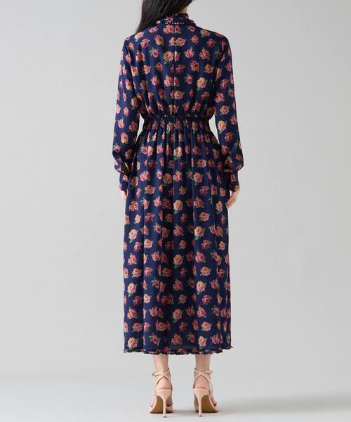 Tiara（ティアラ）の「オールドローズプリントボウリボン付きワンピース（ワンピース・レディース・ネイビー/オフホワイト・FREE）」の22枚目の写真