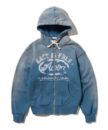 AECA（エイカ）の「AECA BLURRED ZIP UP-WASHED BLUE（パーカー）」