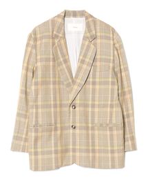 ブランド古着】テーラードジャケット（イエロー/黄色系・チェック柄