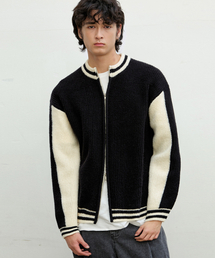 ジップアップ ニットジャケット」に該当するトップスファッション通販