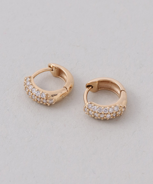 Lilas(リラ)の「beansパヴェダイヤフープピアス K18(両耳)(ピアス(両耳用)・レディース・ゴールド・FREE)」の7枚目の写真