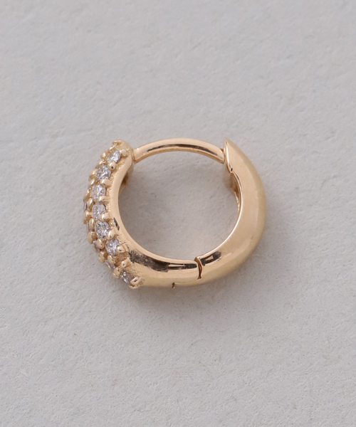 Lilas(リラ)の「beansパヴェダイヤフープピアス K18(両耳)(ピアス(両耳用)・レディース・ゴールド・FREE)」の8枚目の写真