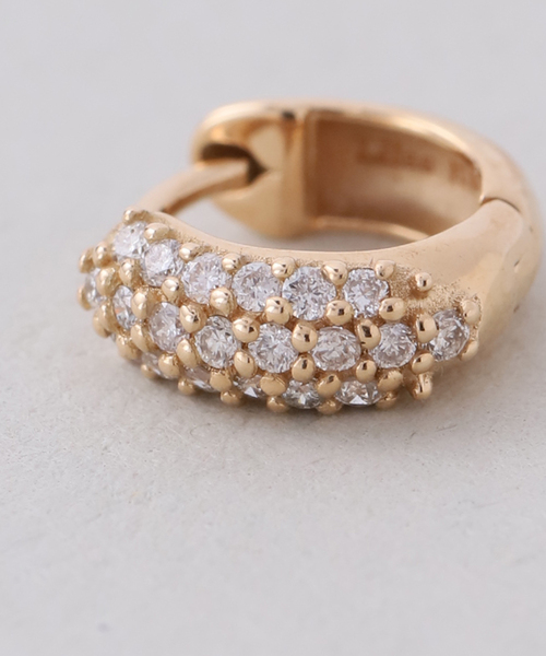 Lilas(リラ)の「beansパヴェダイヤフープピアス K18(両耳)(ピアス(両耳用)・レディース・ゴールド・FREE)」の9枚目の写真