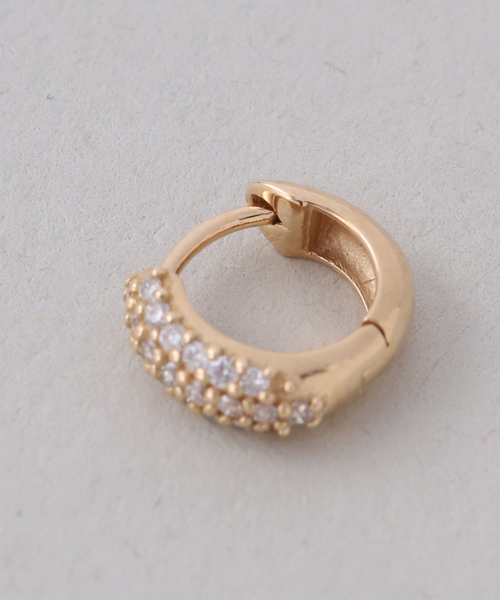 Lilas(リラ)の「beansパヴェダイヤフープピアス K18(両耳)(ピアス(両耳用)・レディース・ゴールド・FREE)」の10枚目の写真