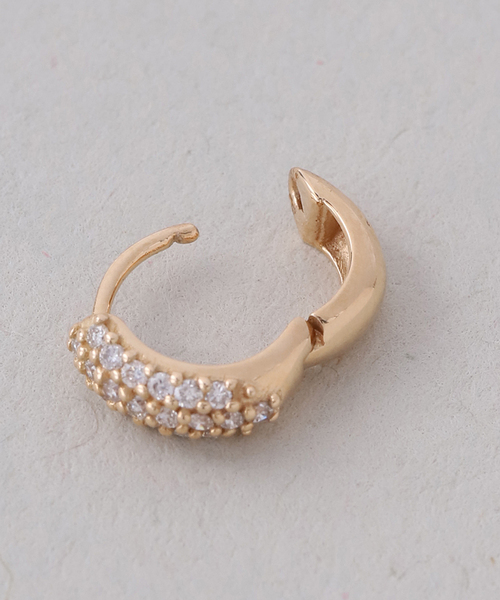Lilas(リラ)の「beansパヴェダイヤフープピアス K18(両耳)(ピアス(両耳用)・レディース・ゴールド・FREE)」の11枚目の写真