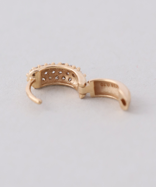 Lilas(リラ)の「beansパヴェダイヤフープピアス K18(両耳)(ピアス(両耳用)・レディース・ゴールド・FREE)」の12枚目の写真