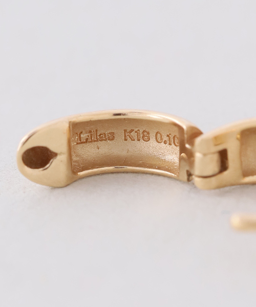 Lilas(リラ)の「beansパヴェダイヤフープピアス K18(両耳)(ピアス(両耳用)・レディース・ゴールド・FREE)」の13枚目の写真