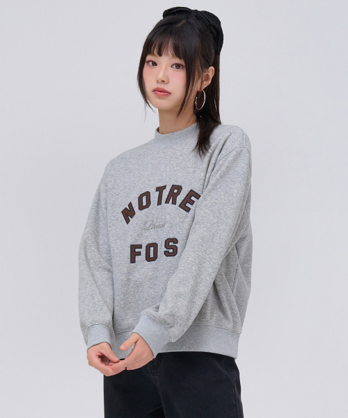 CHASECULT（チェイスカルト）の「レディース ミンク起毛モックネックスウェット - グレー（スウェット・レディース・ライトグレー・85/90）」の3枚目の写真
