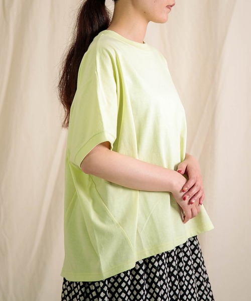Brocante（ブロカント）の「[Brocante / ブロカント] ヴィンテージ天竺 ココンＴシャツ（Tシャツ/カットソー・レディース・レモンイエロー/ライトピンク・2）」の9枚目の写真