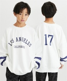 QUNTSTYLE（キュントスタイル）の「裏シャギー　ビッグシルエットカレッジロゴプリントトレーナー（スウェット）」