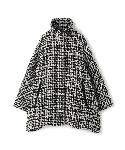 DES PRES バルキーツイード ビックカラーコート ブラック デ・プレ DES PRÉS バルキーツイード ビックカラーコート （18