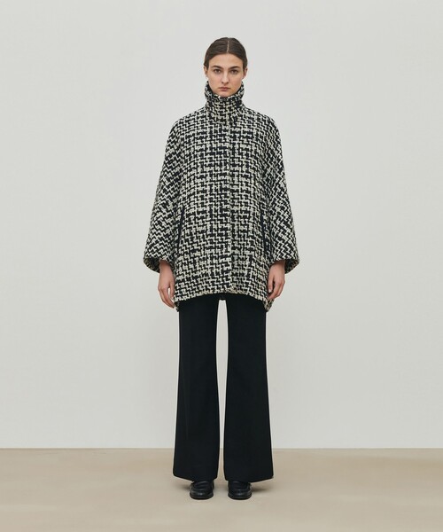 ビンテージブークレーツイード バルカラーコート（ステンカラーコート