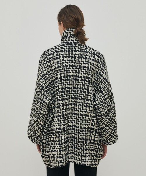 ビンテージブークレーツイード バルカラーコート（ステンカラーコート