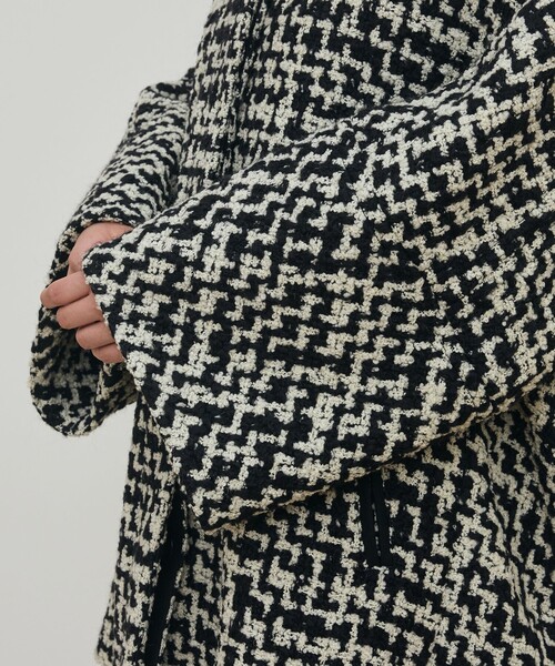 ビンテージブークレーツイード バルカラーコート（ステンカラーコート