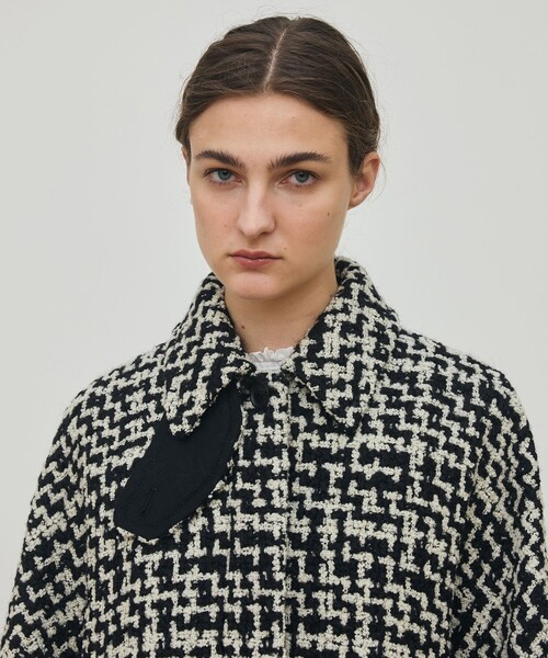 ビンテージブークレーツイード バルカラーコート（ステンカラーコート