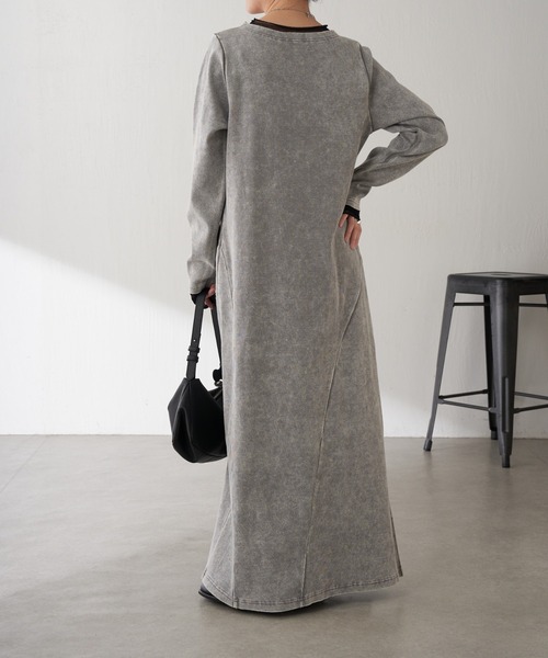 COLLAGE GALLARDAGALANTE（コラージュガリャルダガランテ）の「Q.anos/チュールドッキングワンピース（ワンピース・レディース・グレー/ネイビー・FREE）」の12枚目の写真