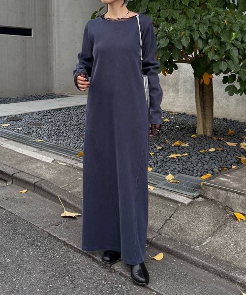 COLLAGE GALLARDAGALANTE（コラージュガリャルダガランテ）の「Q.anos/チュールドッキングワンピース（ワンピース・レディース・グレー/ネイビー・FREE）」の10枚目の写真