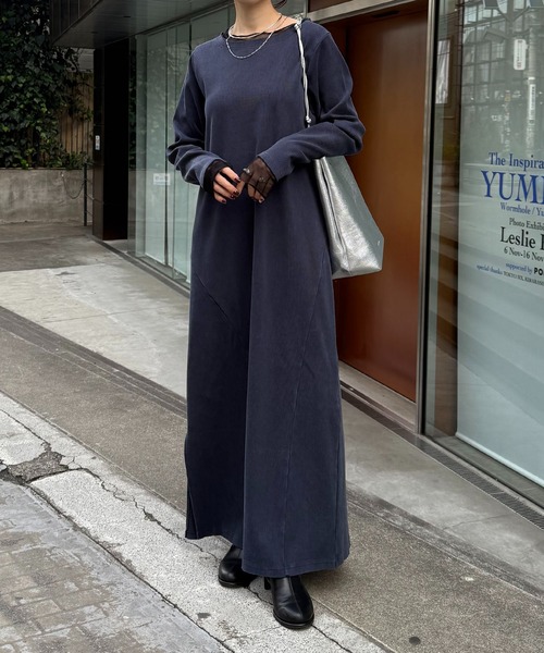 COLLAGE GALLARDAGALANTE（コラージュガリャルダガランテ）の「Q.anos/チュールドッキングワンピース（ワンピース・レディース・グレー/ネイビー・FREE）」の8枚目の写真