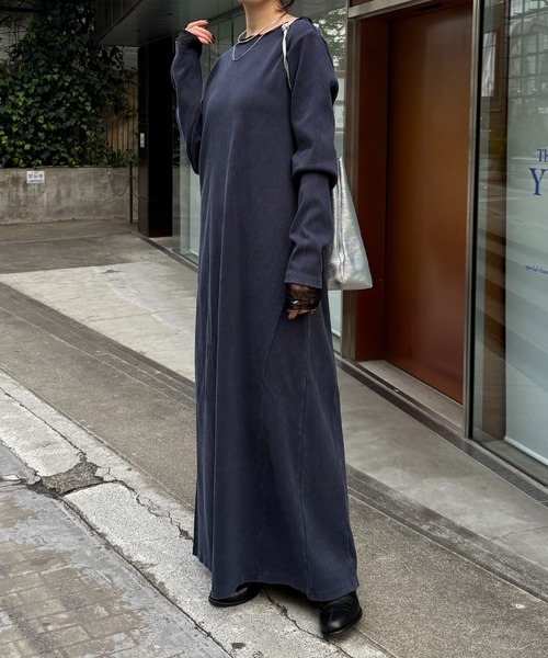 COLLAGE GALLARDAGALANTE（コラージュガリャルダガランテ）の「Q.anos/チュールドッキングワンピース（ワンピース・レディース・グレー/ネイビー・FREE）」の6枚目の写真