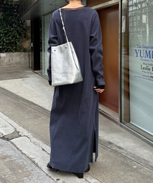 COLLAGE GALLARDAGALANTE（コラージュガリャルダガランテ）の「Q.anos/チュールドッキングワンピース（ワンピース・レディース・グレー/ネイビー・FREE）」の5枚目の写真