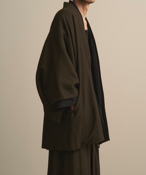 和ROBE（ワローブ）の「2025年秋冬の和ROBE / WOOL CORDURA HAORI（その他アウター・メンズ・オリーブ/ダークネイビー・2/3）」の2枚目の写真