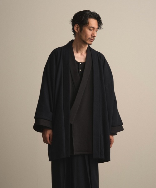 和ROBE（ワローブ）の「2025年秋冬の和ROBE / WOOL CORDURA HAORI（その他アウター・メンズ・オリーブ/ダークネイビー・2/3）」の4枚目の写真