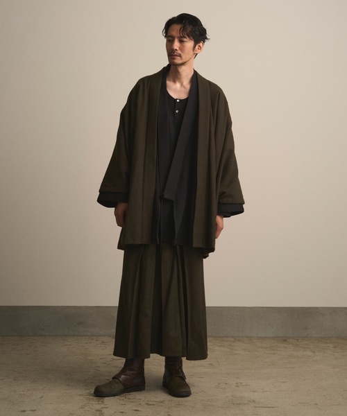 和ROBE（ワローブ）の「2025年秋冬の和ROBE / WOOL CORDURA HAORI（その他アウター・メンズ・オリーブ/ダークネイビー・2/3）」の9枚目の写真