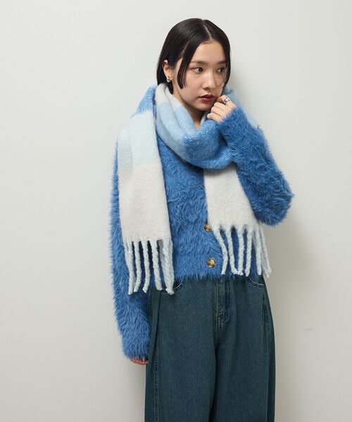 Green　Parks（グリーンパークス）の「ボリュームマフラー（マフラー・レディース・ブルー系その他/レッド/ブラック系その他4/オフホワイト/グレー/ピンク系その他・FREE）」の21枚目の写真