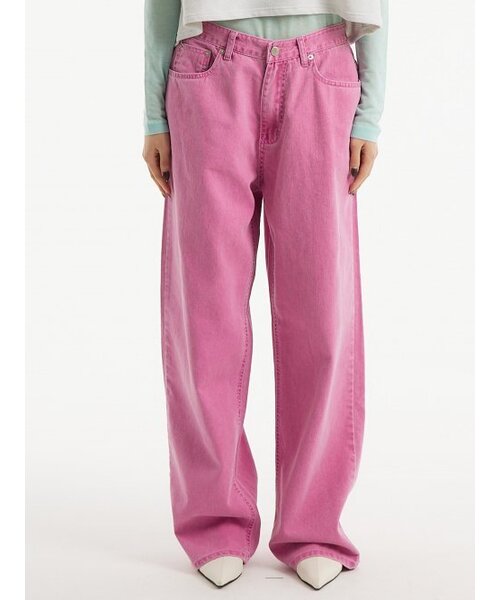 UNKNOWN PLANET(アンノウンプラネット)の「UP-410 ワイドダイングパンツ ピンク(その他パンツ・レディース・その他・LARGE/MEDIUM/SMALL/X-SMALL)」の2枚目の写真