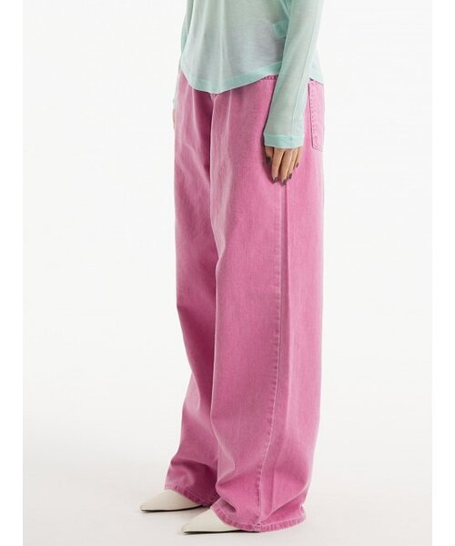 UNKNOWN PLANET(アンノウンプラネット)の「UP-410 ワイドダイングパンツ ピンク(その他パンツ・レディース・その他・LARGE/MEDIUM/SMALL/X-SMALL)」の3枚目の写真