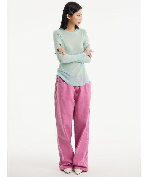 UNKNOWN PLANET(アンノウンプラネット)の「UP-410 ワイドダイングパンツ ピンク(その他パンツ・レディース・その他・LARGE/MEDIUM/SMALL/X-SMALL)」の4枚目の写真
