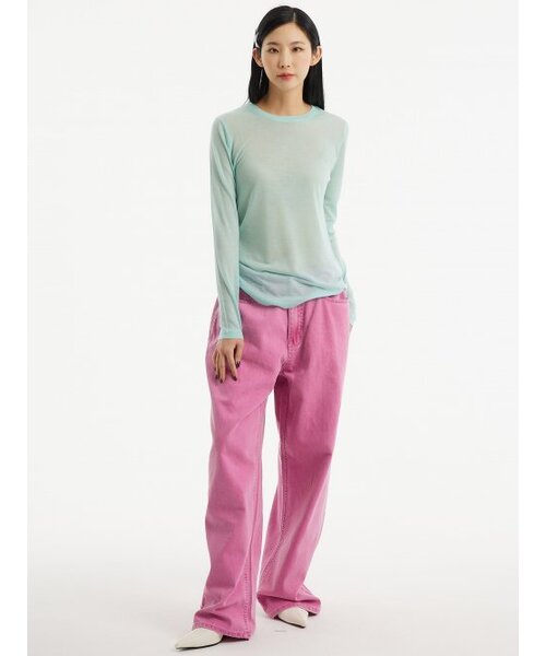 UNKNOWN PLANET(アンノウンプラネット)の「UP-410 ワイドダイングパンツ ピンク(その他パンツ・レディース・その他・LARGE/MEDIUM/SMALL/X-SMALL)」の5枚目の写真