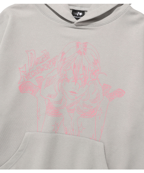 NICE GHOST CLUB(ナイスゴーストクラブ)の「DARK FANTASY GIRL HOODIE_GREY(NG2FFUM407A)(パーカー・レディース・グレー・SMALL/MEDIUM/LARGE)」の4枚目の写真