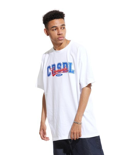 CREAM SODA LAB（クリームソーダラボ）の「オーバーラップ半袖Tシャツホワイトブルー（Tシャツ/カットソー・メンズ・その他・X-LARGE/XX-LARGE/LARGE/MEDIUM）」の2枚目の写真
