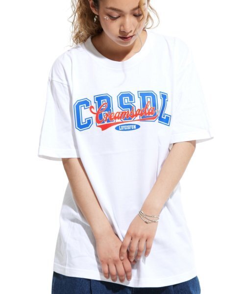 CREAM SODA LAB（クリームソーダラボ）の「オーバーラップ半袖Tシャツホワイトブルー（Tシャツ/カットソー・メンズ・その他・X-LARGE/XX-LARGE/LARGE/MEDIUM）」の6枚目の写真
