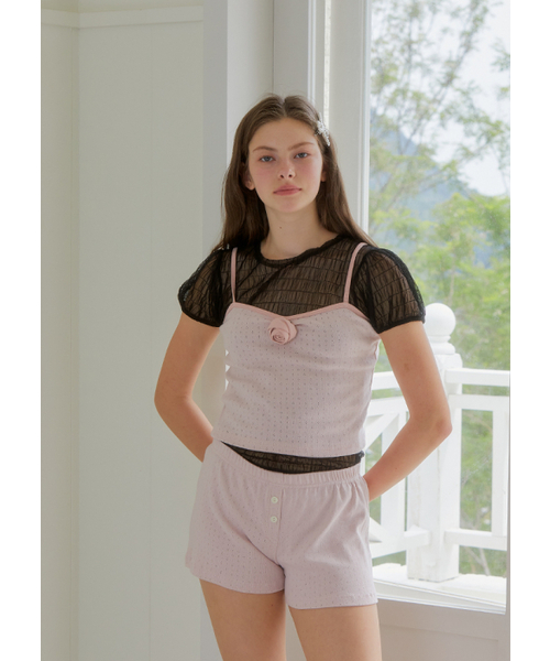 ANOETIC(アノエティック)の「BUTTON SHORTS_PINK(その他パンツ・レディース・ピンク・FREE)」の2枚目の写真