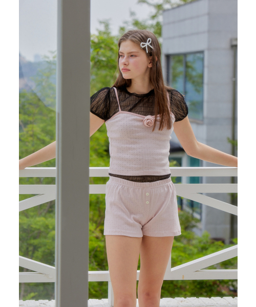 ANOETIC(アノエティック)の「BUTTON SHORTS_PINK(その他パンツ・レディース・ピンク・FREE)」の4枚目の写真