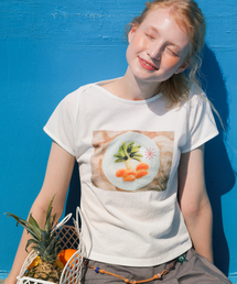 POEV（ポエブ）の「Fruit Palm Tree T-shirt - White（Tシャツ/カットソー）」