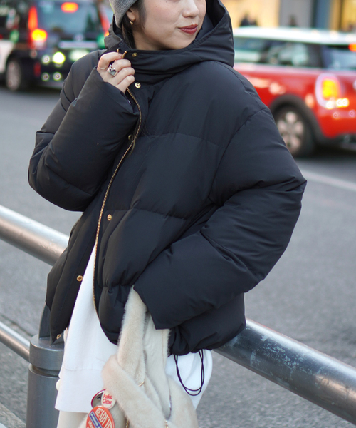 HUNTER ブラック ダウンジャケット フード付き フードダウンジャケット(ブラック)（その他アウター）｜EVERYDAY I