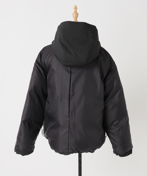 ブラックダウンジャケット フード付き フードダウンジャケット(ブラック)（その他アウター）｜EVERYDAY I