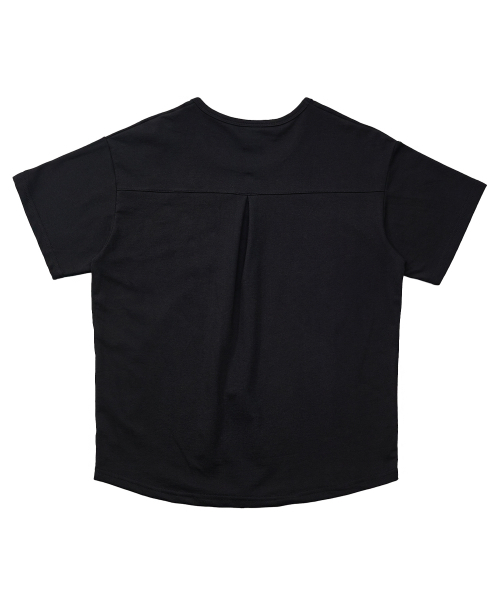 A NOTHING(アナッシング)の「エッセンシャルプリーツUネック1/2T(ブラック)(Tシャツ/カットソー・レディース・その他・SMALL/MEDIUM/LARGE)」の2枚目の写真