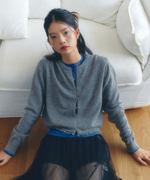 FRILLY WOOL CARDIGAN(GR)