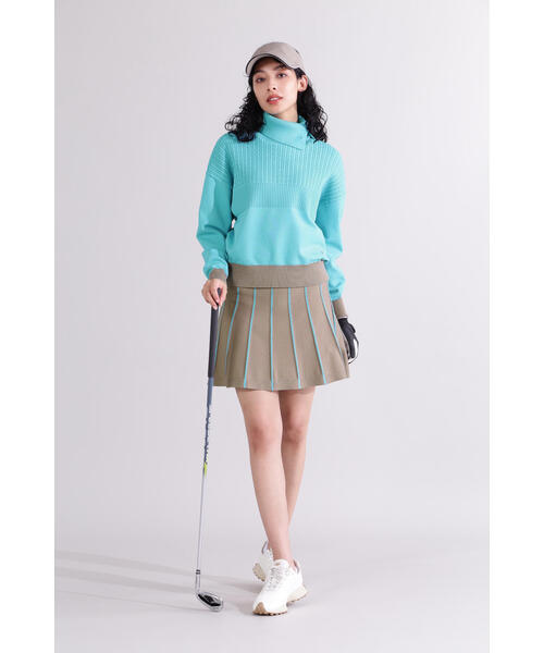New Balance Golf(ニューバランスゴルフ)の「【直営店舗限定】タートルネック ニット プルオーバー (WOMENS)(Tシャツ/カットソー・レディース・ブラック/ブルー系その他/ホワイト・MEDIUM/SMALL/LARGE)」の12枚目の写真