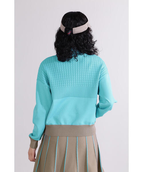 New Balance Golf(ニューバランスゴルフ)の「【直営店舗限定】タートルネック ニット プルオーバー (WOMENS)(Tシャツ/カットソー・レディース・ブラック/ブルー系その他/ホワイト・MEDIUM/SMALL/LARGE)」の10枚目の写真